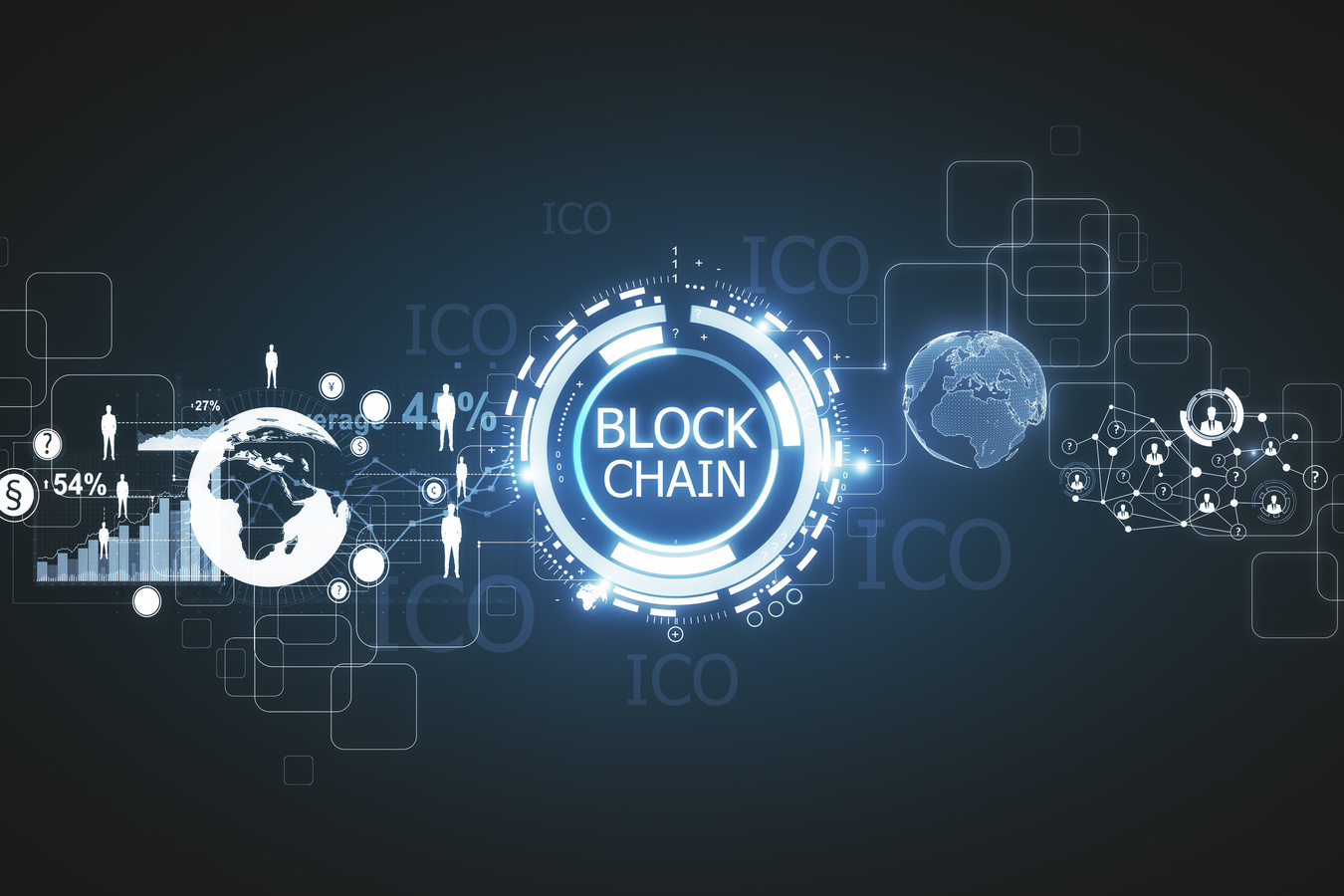 Abstract blockchain background